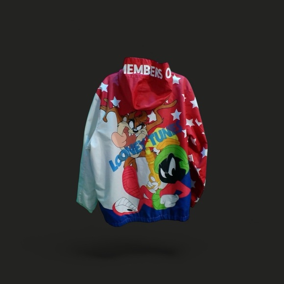 Warner Bros. Red and White Cartoon Hoodie - Picture 2 of 4